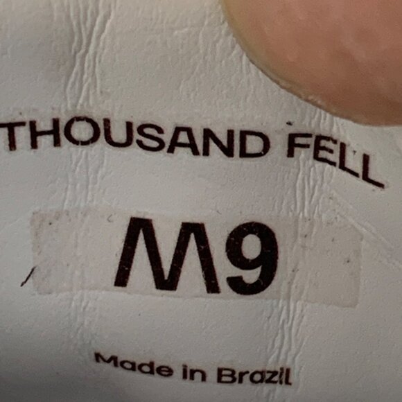 Thousand Fell Mens 9 White Sneakers Brazil GUC Comfort Breathable 7691 Recycled - Picture 7 of 13